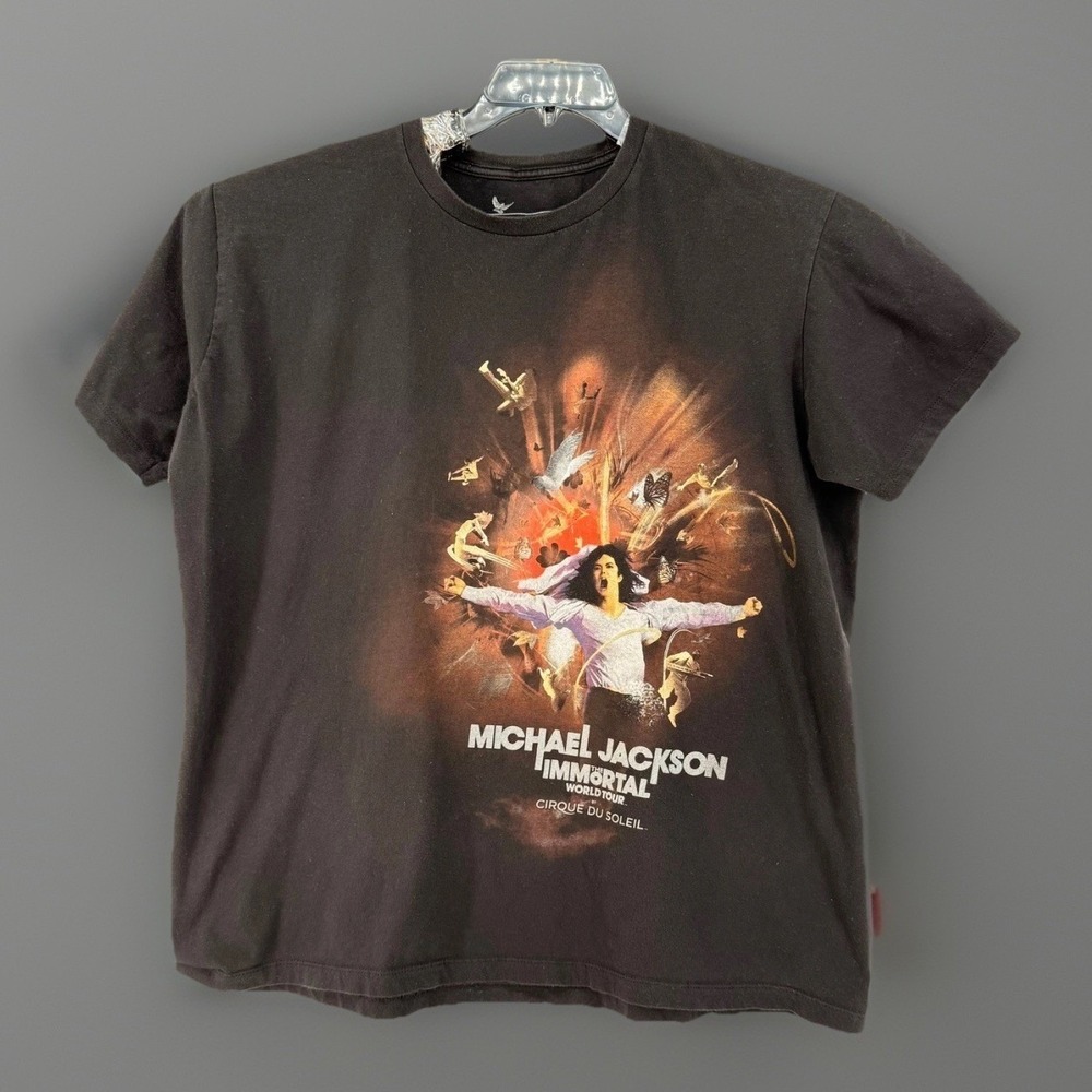 Michael Jackson Immortal World Tour Cirque du Soleil Concert Tee Mens XXL Black